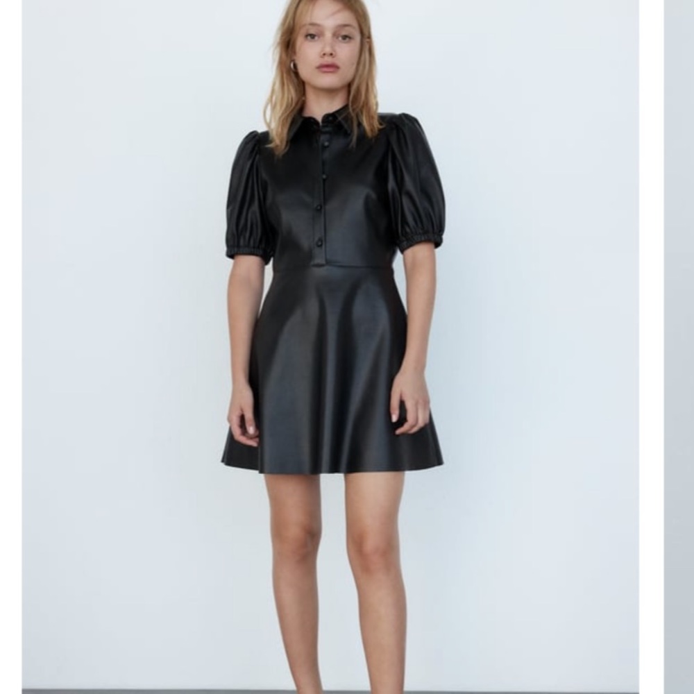 Zara faux leather dress